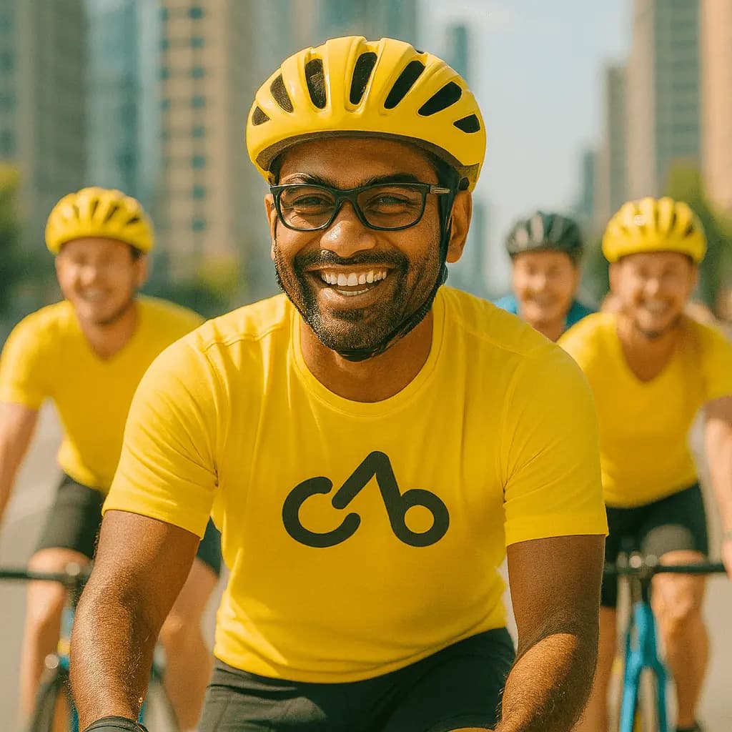 Professional bicycle service team working on customer bikes in Coimbatore